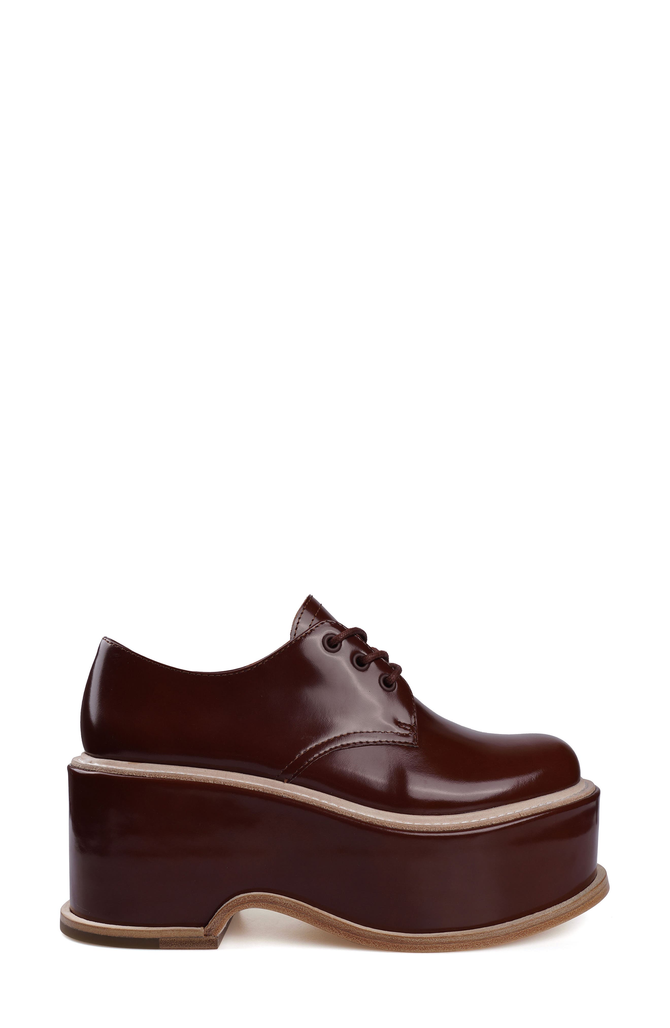 Fenni Platform Derby, Alternate, color, BROWN LEATHER