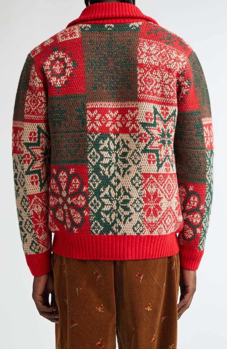 BEAMS Wool Zip Cardigan, Alternate, color, 