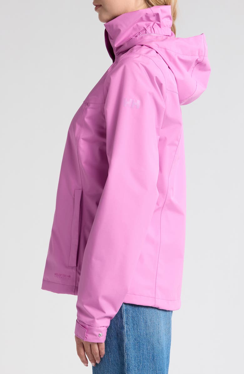 Helly Hansen Aden Waterproof Rain Jacket with Stowaway Hood, Alternate, color, Meta Pink