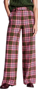 Boden Belgravia Plaid Wide Leg Pants