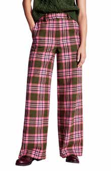 Boden Belgravia Plaid Wide Leg Pants