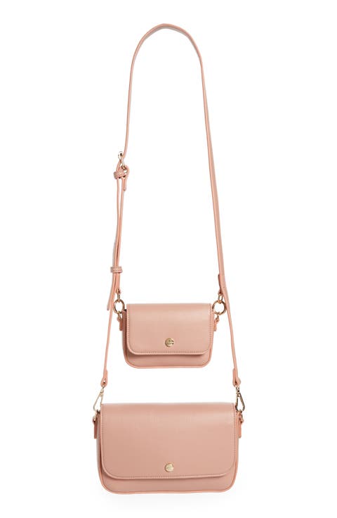 2-Piece Vegan Leather Crossbody Bag