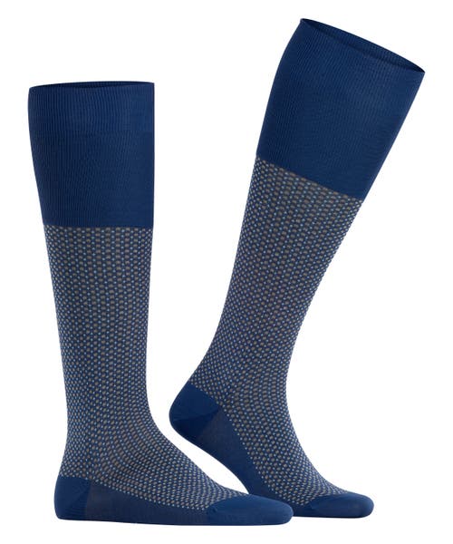Falke Uptown Tie Knee High Socks In Blue