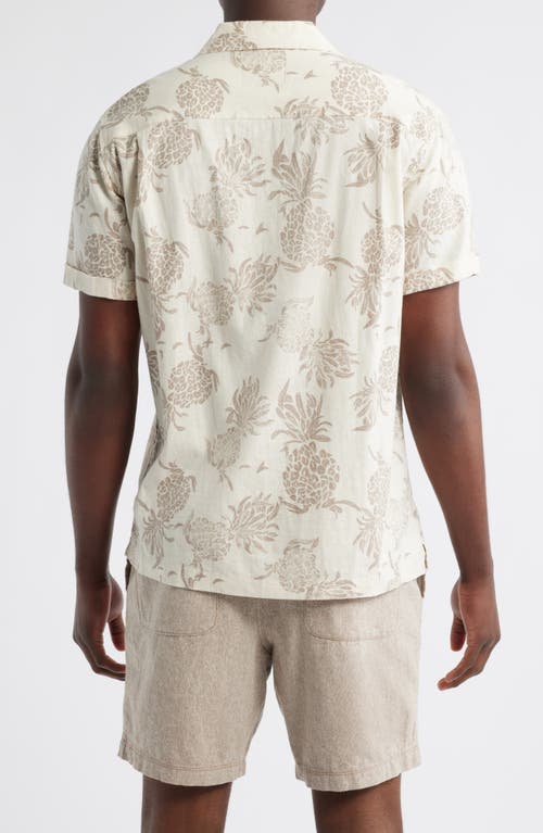 Rails Atlas Pineapple Print Linen Blend Camp Shirt