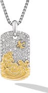 David Yurman Waves Tag Enhancer with Diamonds, 20mm