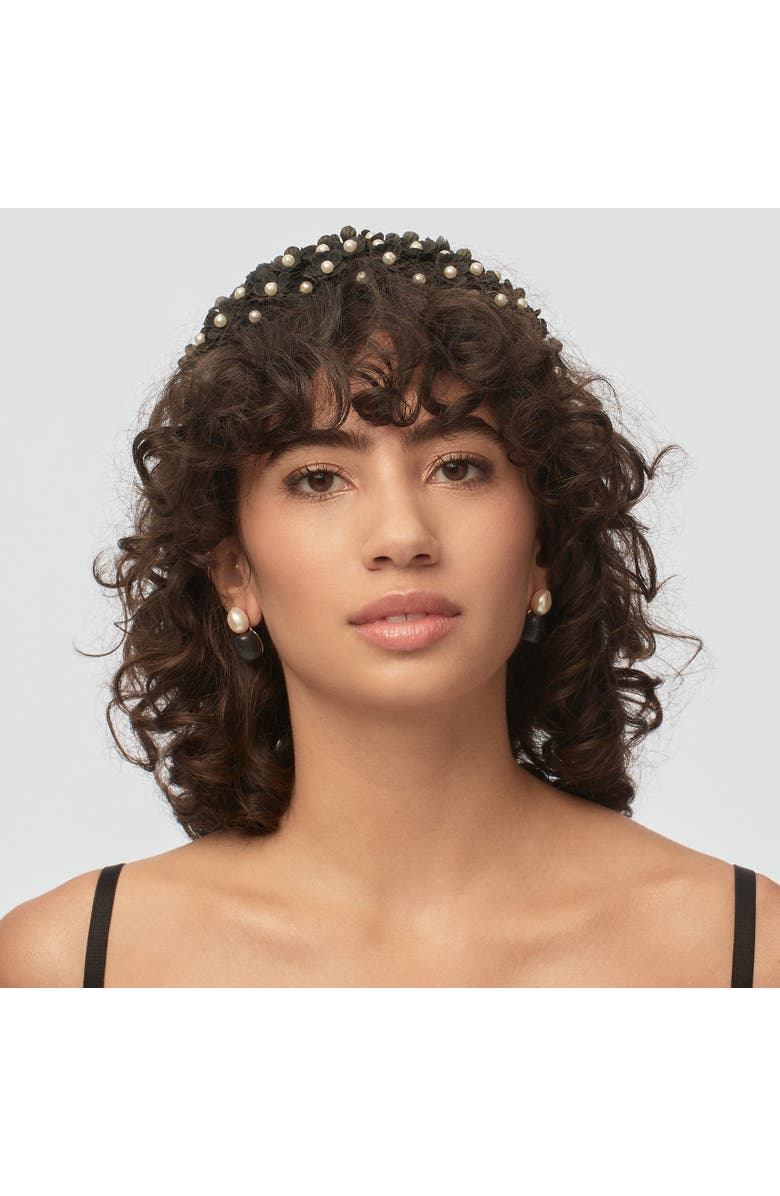 Lele Sadoughi Pebble Stud Earrings, Alternate, color, Jet 001