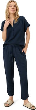 Pact Organic Cotton Coastal Double Gauze Tapered Pull-On Pant