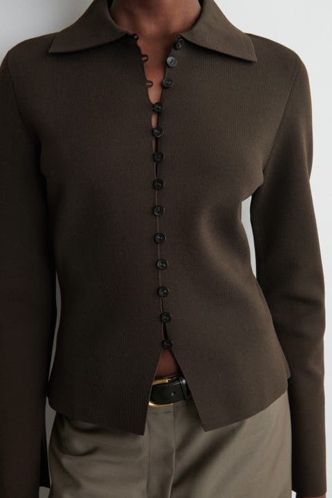 Waisted Milano-Knit Cardigan