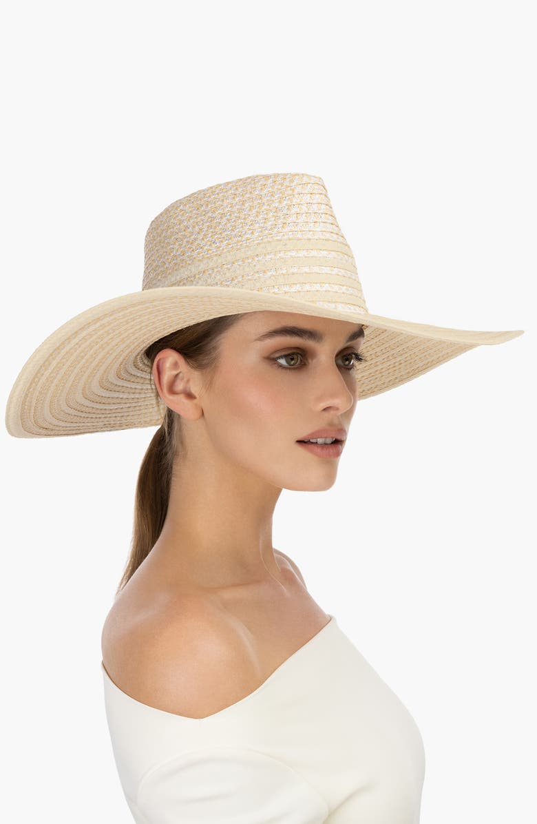 Eric Javits Sea La Vie Straw Sun Hat, Alternate, color,
