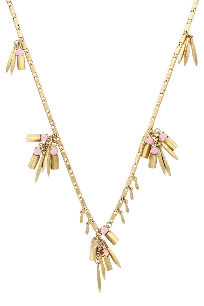Fringe Fantasy Necklace, Main, color, GOLD / PINK