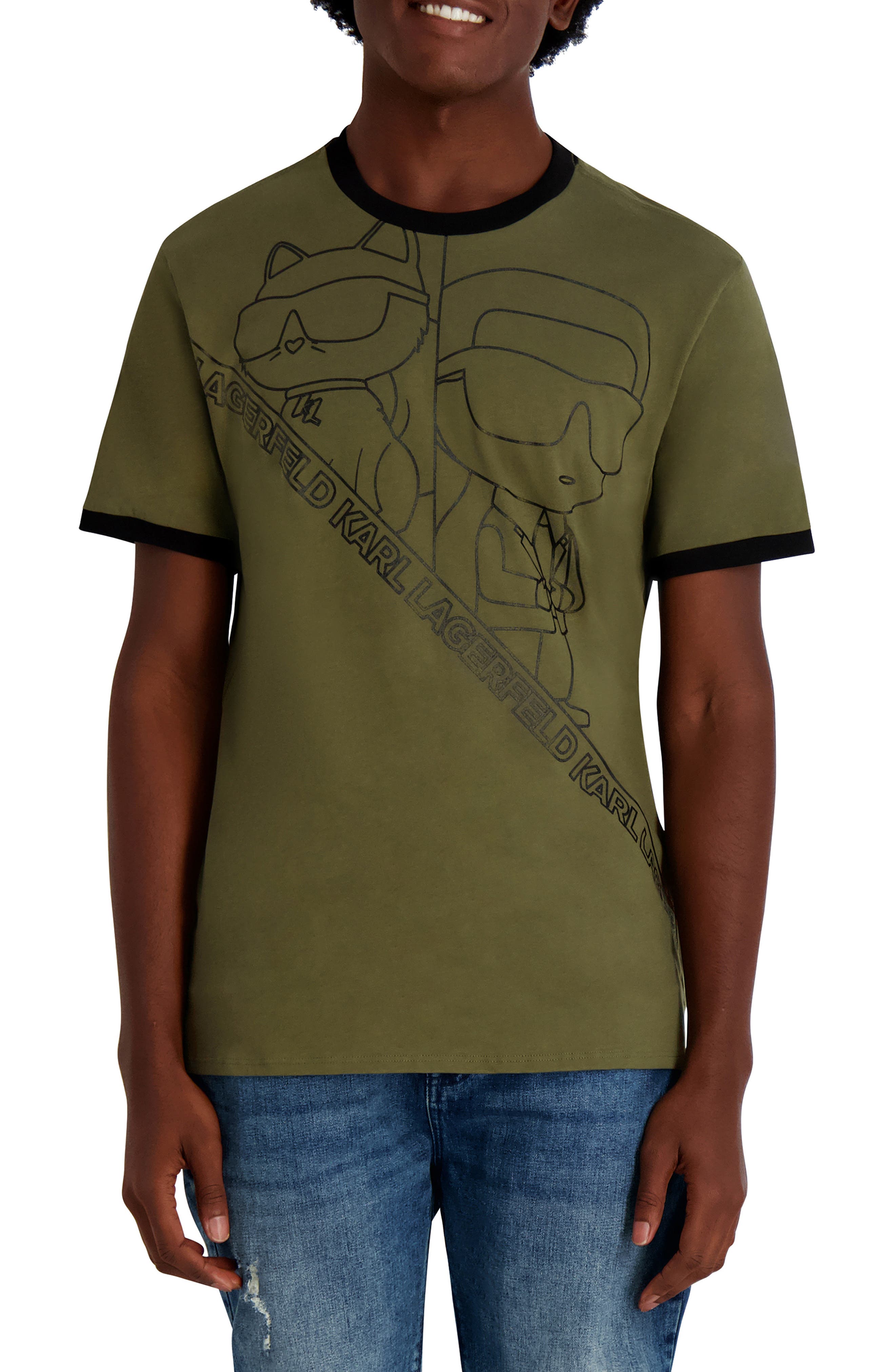 KARL LAGERFELD PARIS Oversized Outline T-Shirt