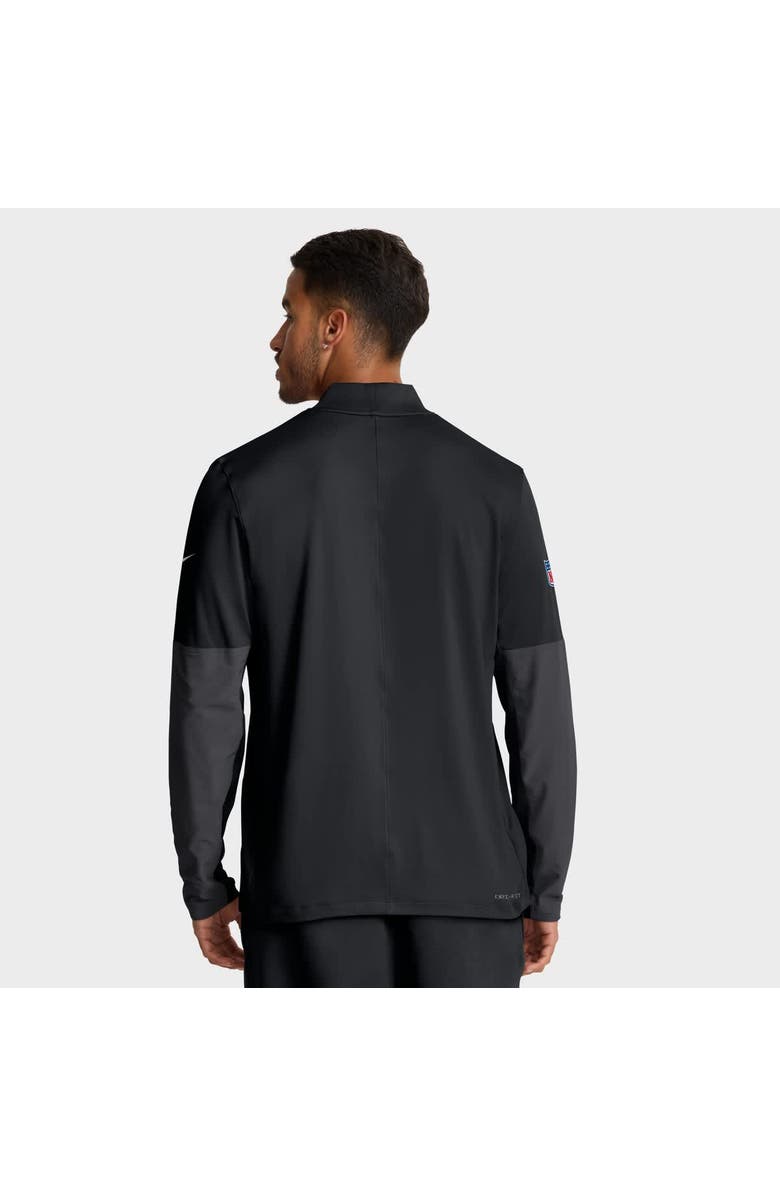 Nike Men's Nike Black Detroit Lions Sideline Dri-FIT Half-Zip Pullover, Alternate, color, Black