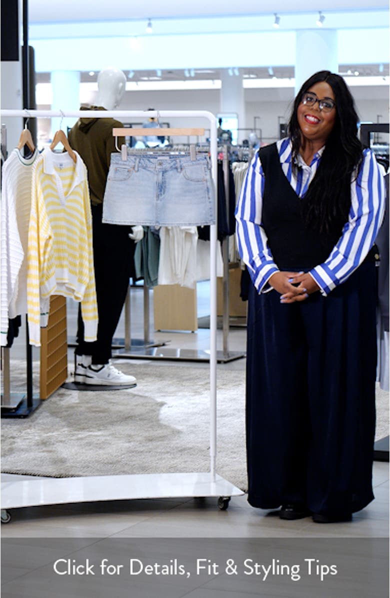 Joanie Stretch Denim Miniskirt, sales video thumbnail