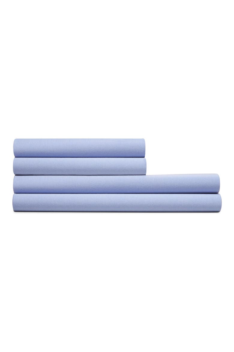 Harrison Fitted Sheet, Main, color, PERIWINKLE