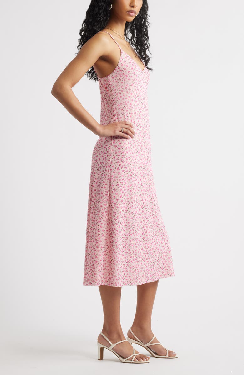 BP. Floral Print Slipdress, Alternate, color, Pink Balm Maggie Floral