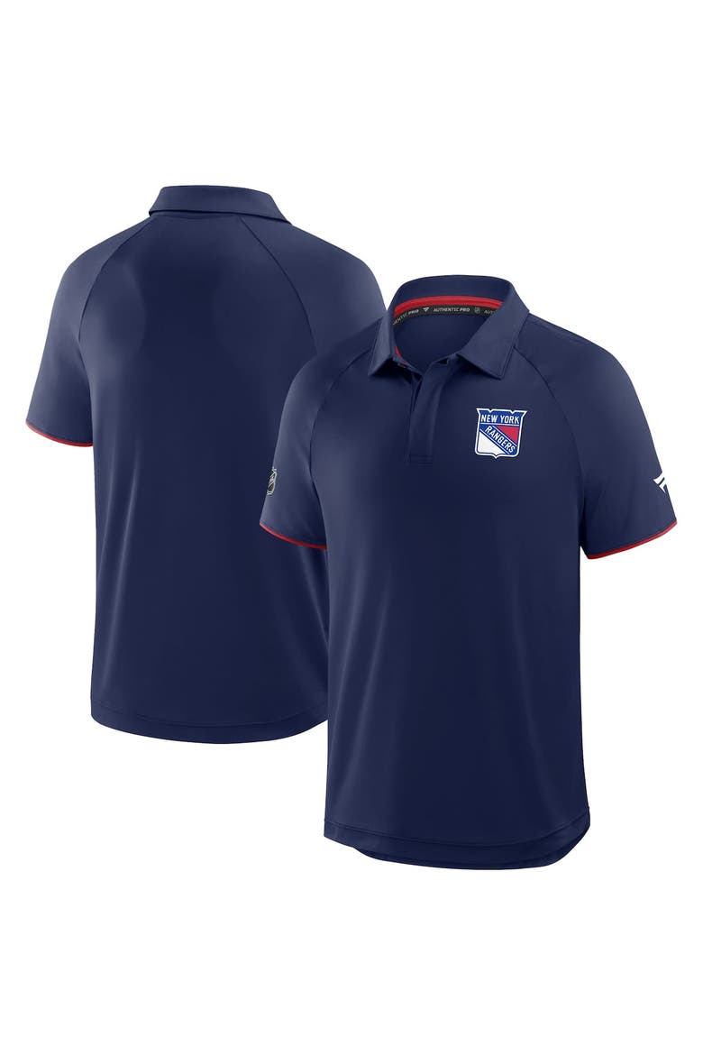 Men's Fanatics Navy New York Rangers Authentic Pro Rink Raglan Polo, Alternate, color, Navy