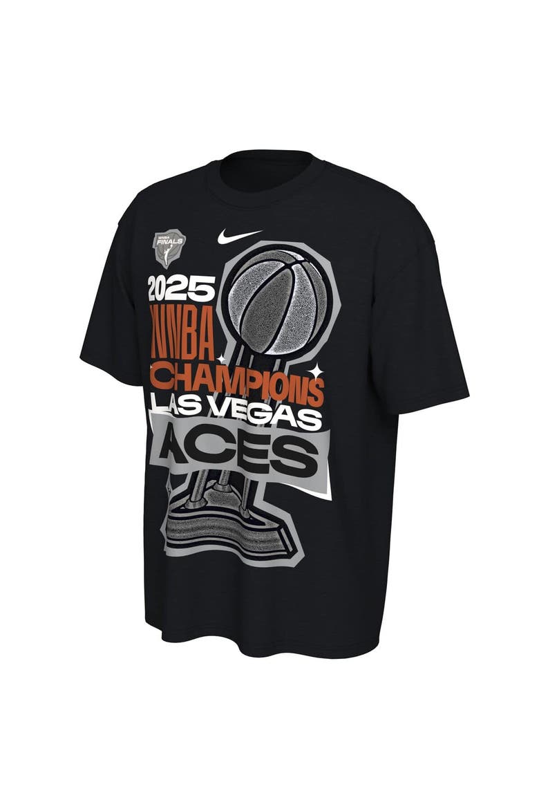 Unisex Nike  Black Las Vegas Aces 2025 WNBA Finals Champions Locker Room Authentic T-Shirt, Alternate, color, Black