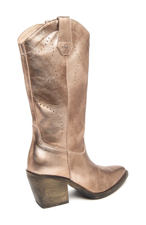 Nerogiardini Texan Western Boot In Gold