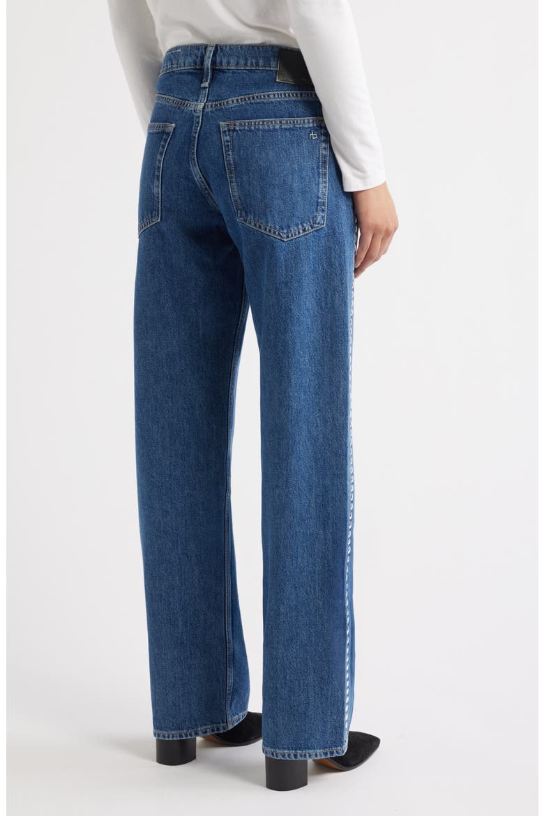 Saige Studded Low Rise Full Length Relaxed Straight Leg Jeans, Alternate, color, PARK STUD