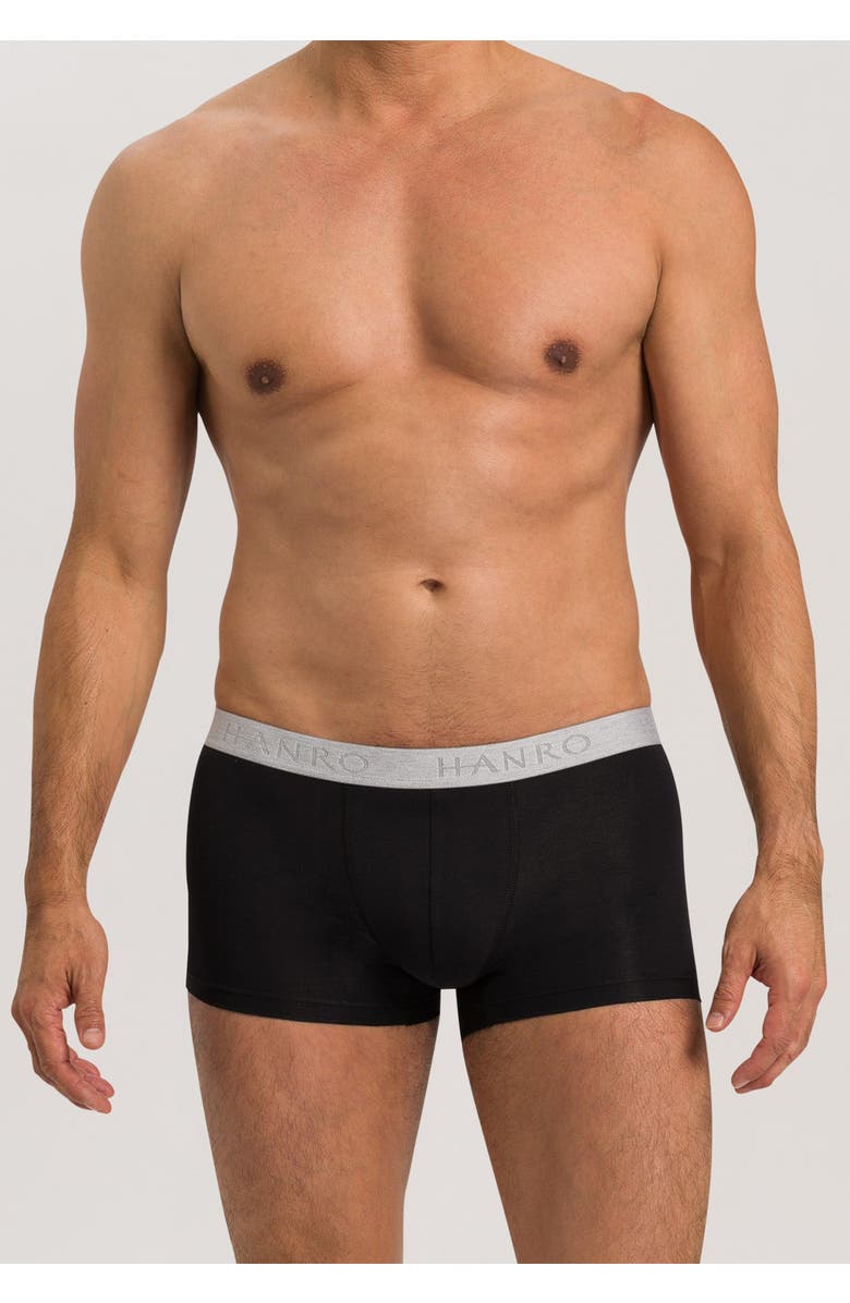 Hanro Cotton Essentials 2-Pack Cotton Boxer Briefs, Alternate, color, Black