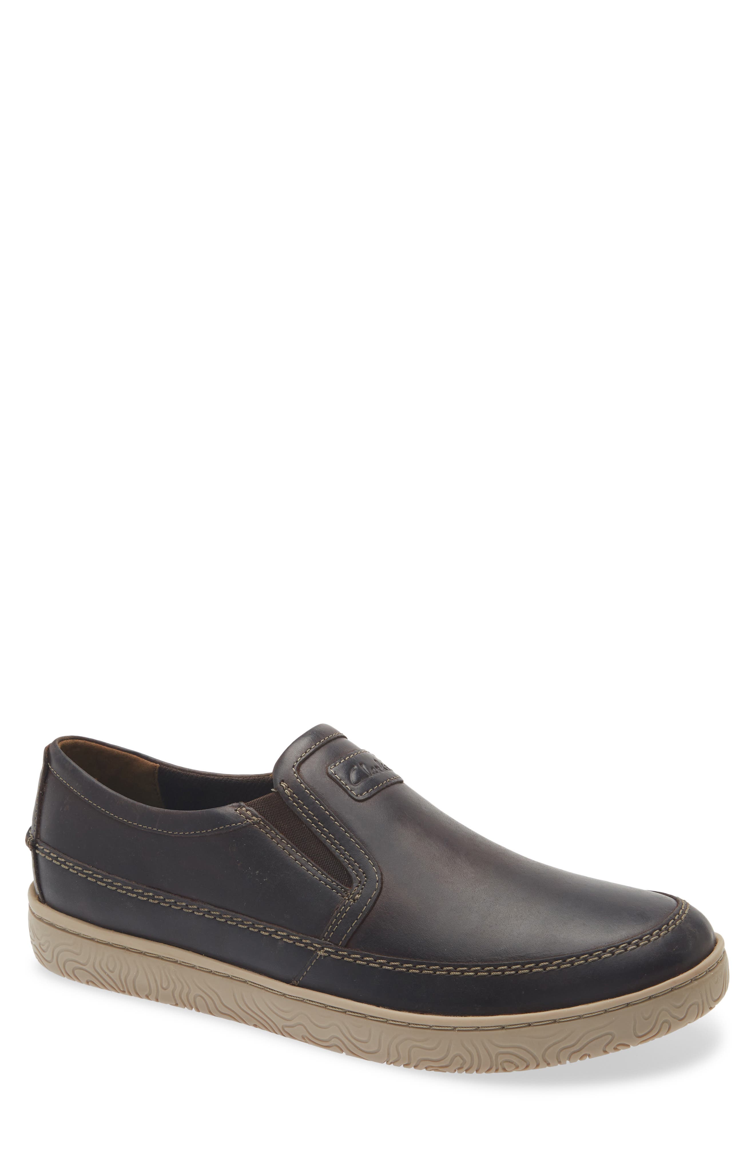 Clarks® <p>Hodson Step Leather Slip-On Sneaker (Men)</p>
