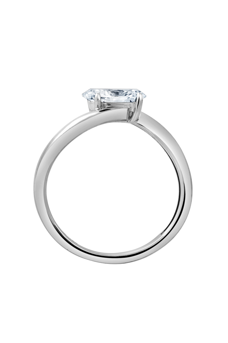 Lilian 1 Ct Oval Lab Grown Diamond Engagement Ring, Alternate, color, 14K White Gold