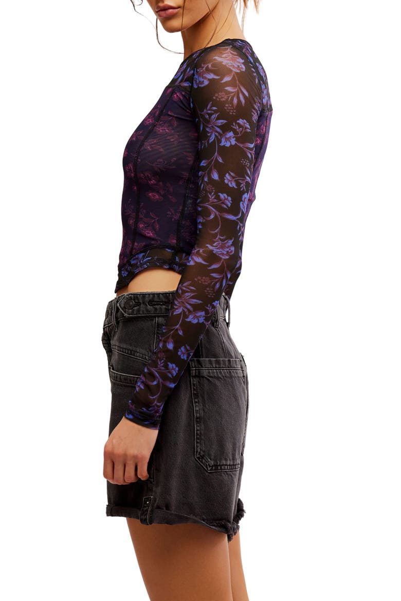 Betty's Garden Mesh Top, Alternate, color, MIDNIGHT  COMBO