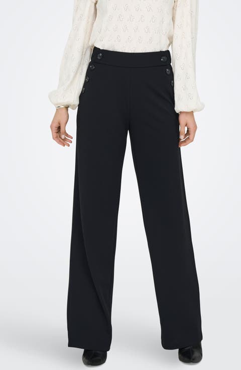 Rina Button High Waist Pants
