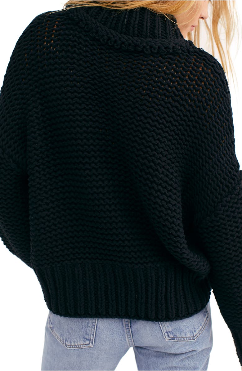 Free People My Only Sunshine Sweater, Alternate, color, Black