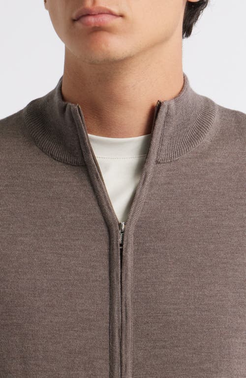 Aurélien Cashwool® Full Zip Sweater In Gray