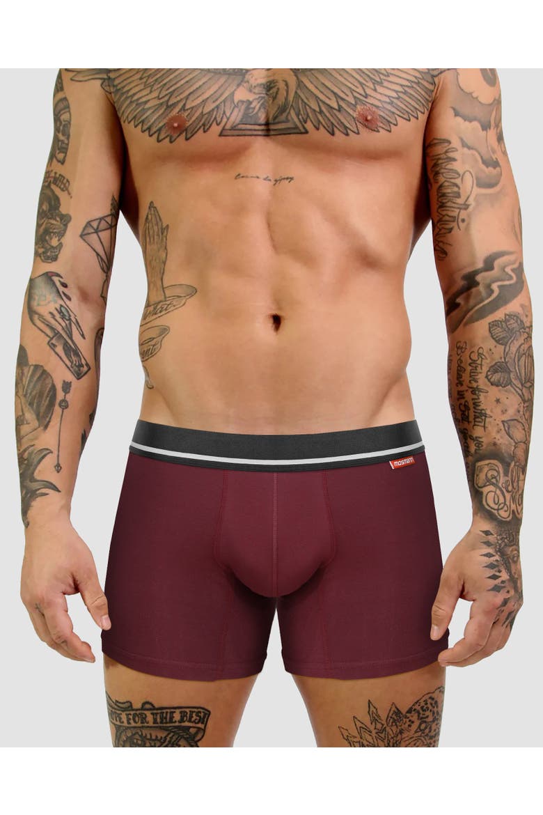 Men's 3-Pack Boxers, Alternate, color, Burgundy
