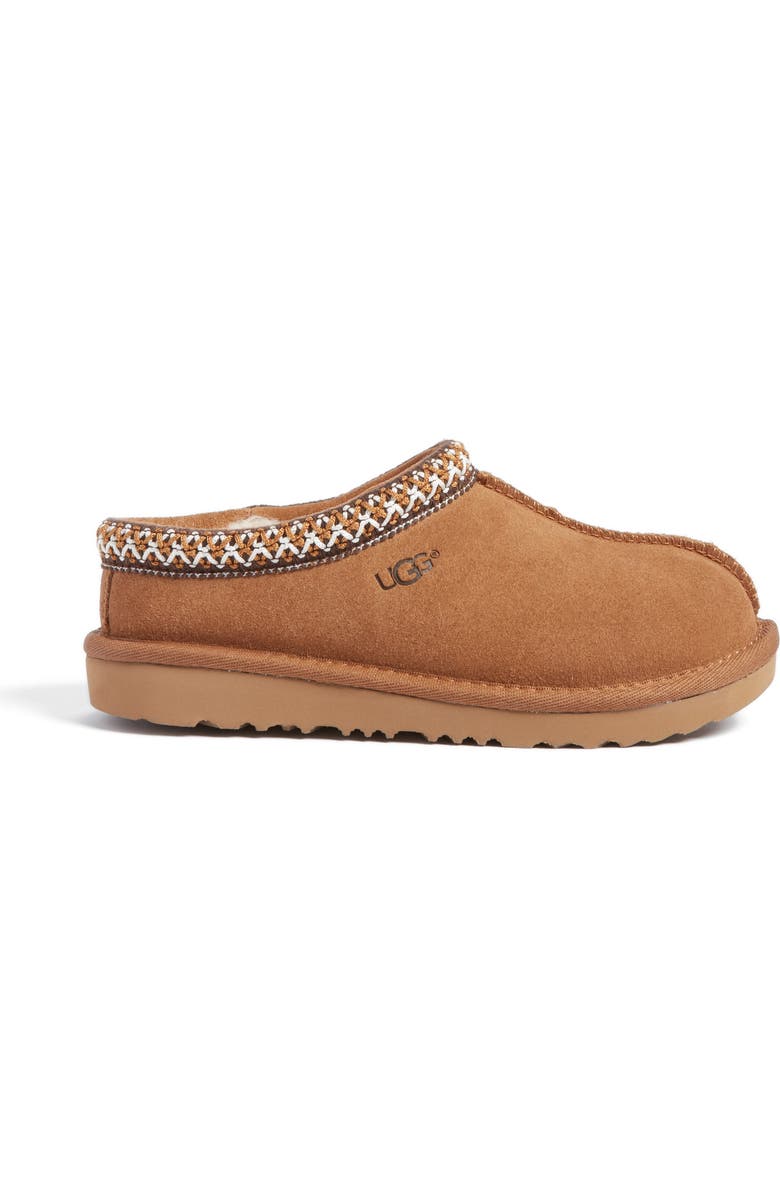 UGG<sup>®</sup> Kids' Tasman II Embroidered Slipper, Alternate, color, Chestnut