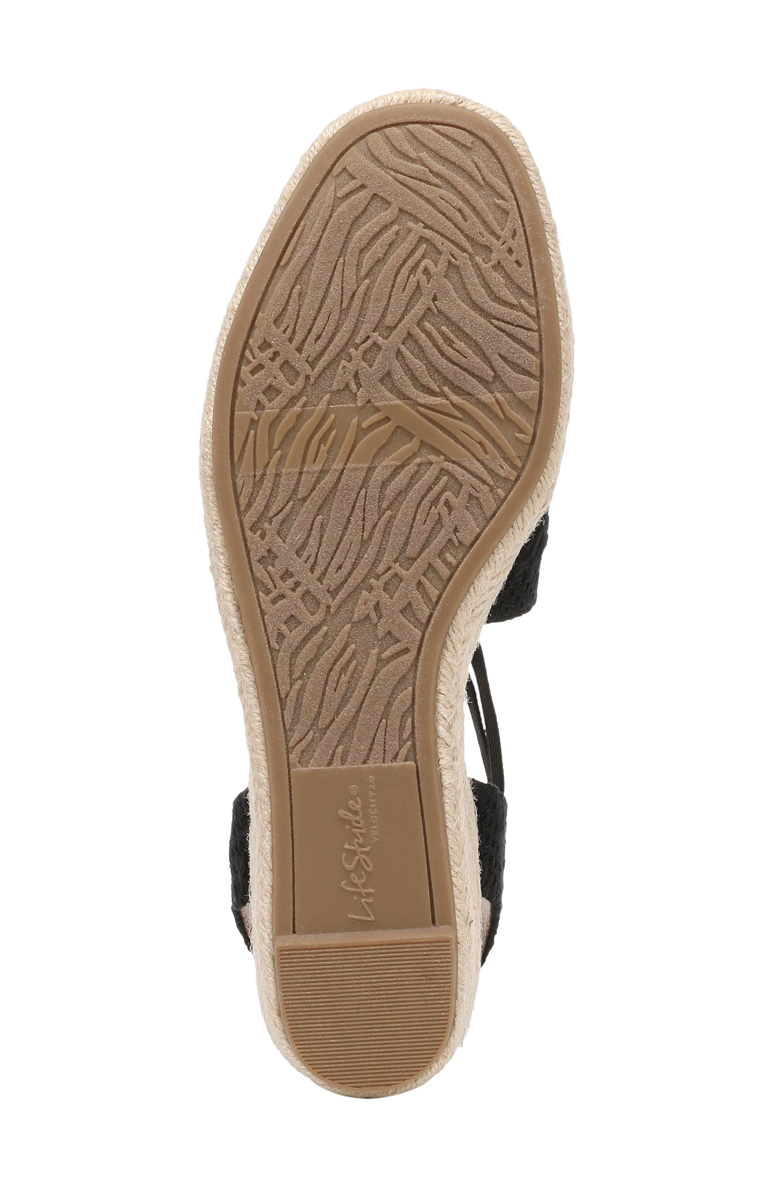 LifeStride Patience Wedge Sandal, Alternate, color, Black