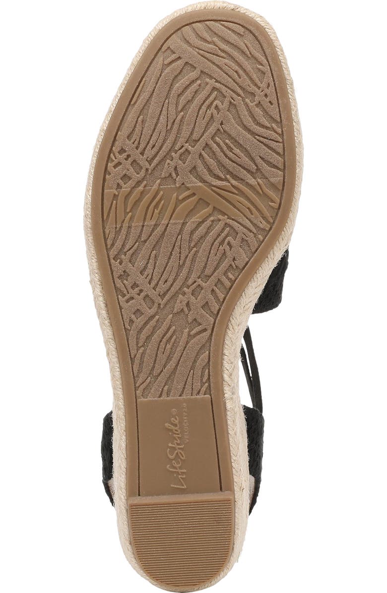 LifeStride Patience Wedge Sandal, Alternate, color, Black