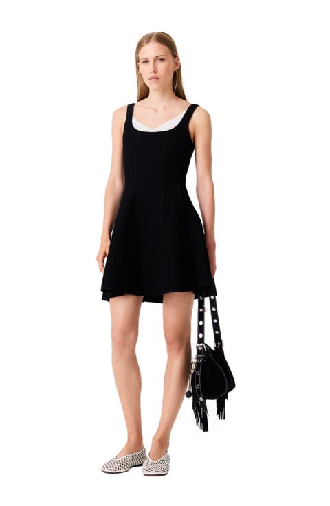 Short 2-in-1 effect dress