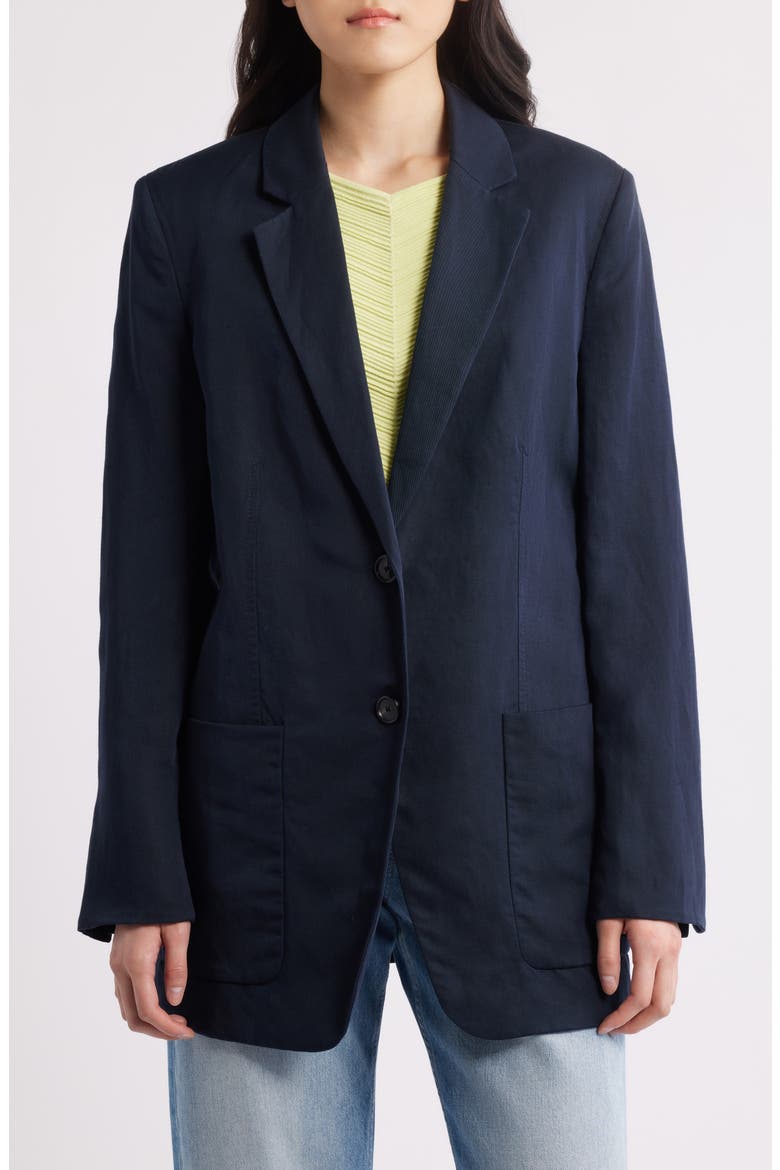 Janka Longline Blazer, Alternate, color, DARK BLUE