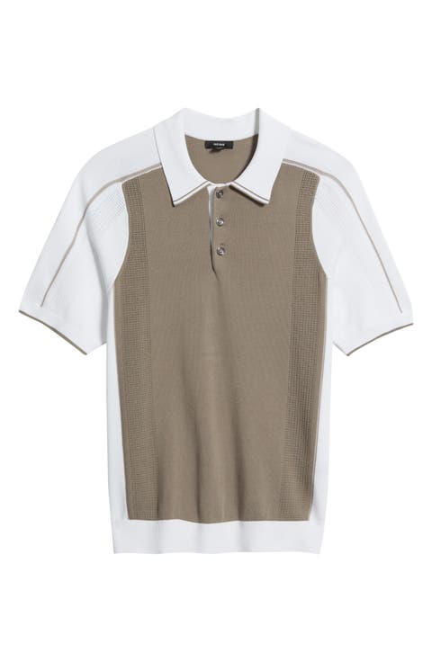 Claremont Colorblock Pointelle Trim Polo