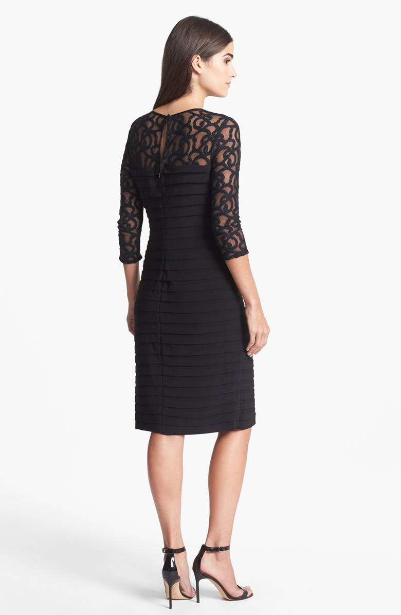 Adrianna Papell Shutter Pleat Sheath Dress, Alternate, color,