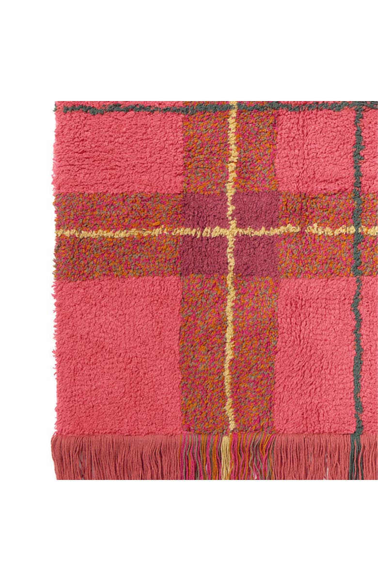 Lorena Canals Washable Rug Tartan, Alternate, color, Red