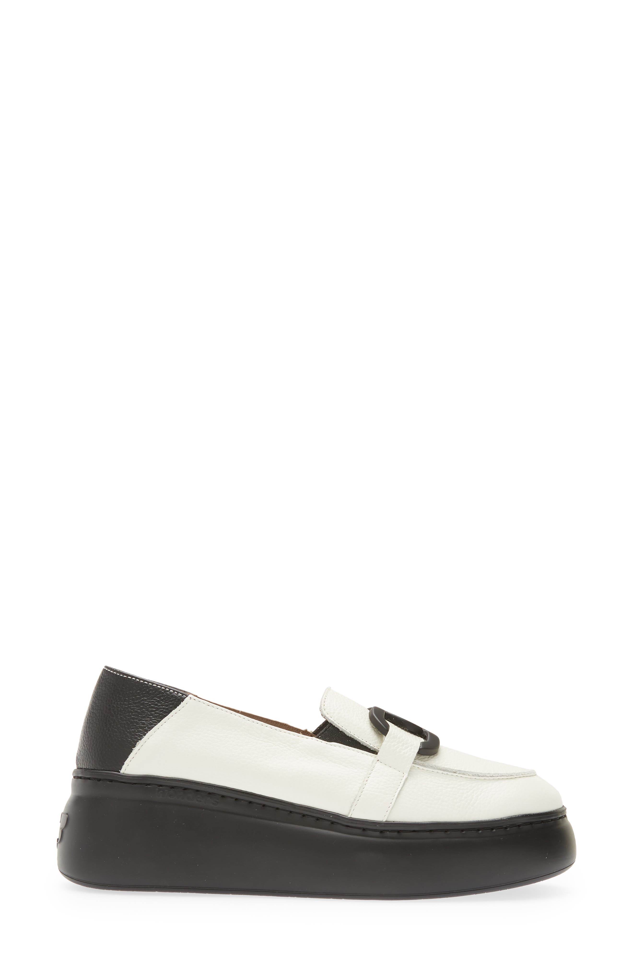 Wonders Platform Loafer, Alternate, color, Wild Milk/ Wild Black