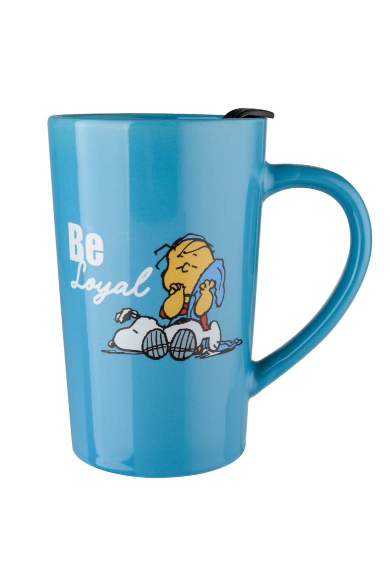 Snoopy Stoneware Travel Cup Set with Lids, Alternate, color, Assorted Colors