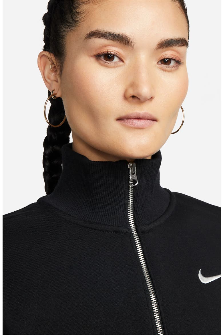 Sportswear Phoenix Fleece Crop Sweatshirt, Alternate, color, 010 010 BLACK/SAIL