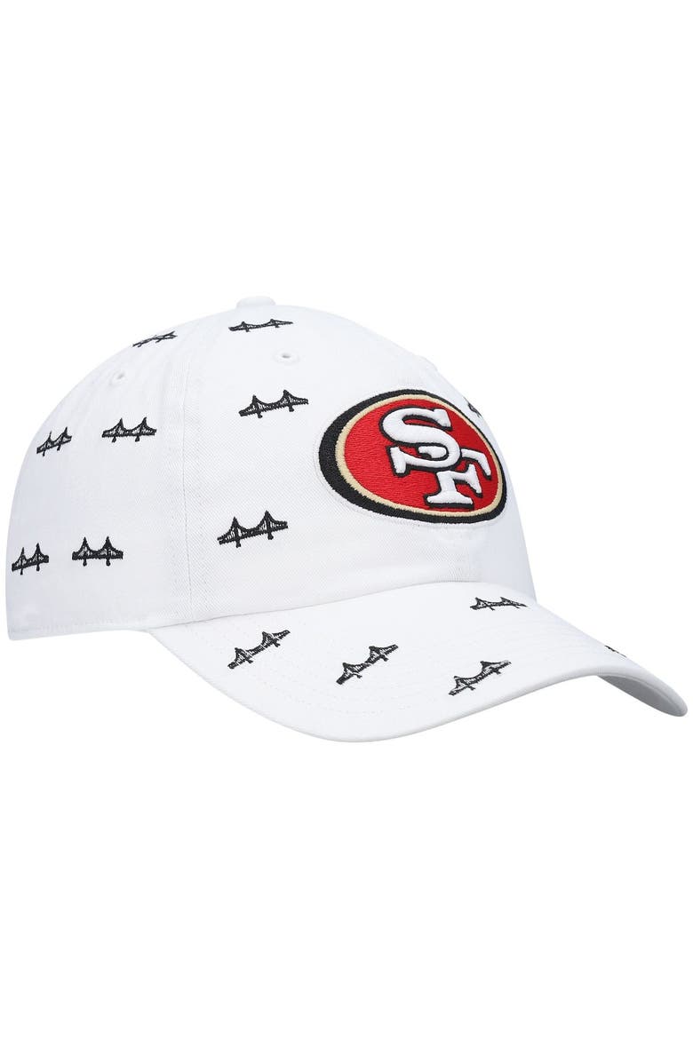 Women's '47 White San Francisco 49ers Team Confetti Clean Up Adjustable Hat, Alternate, color, White