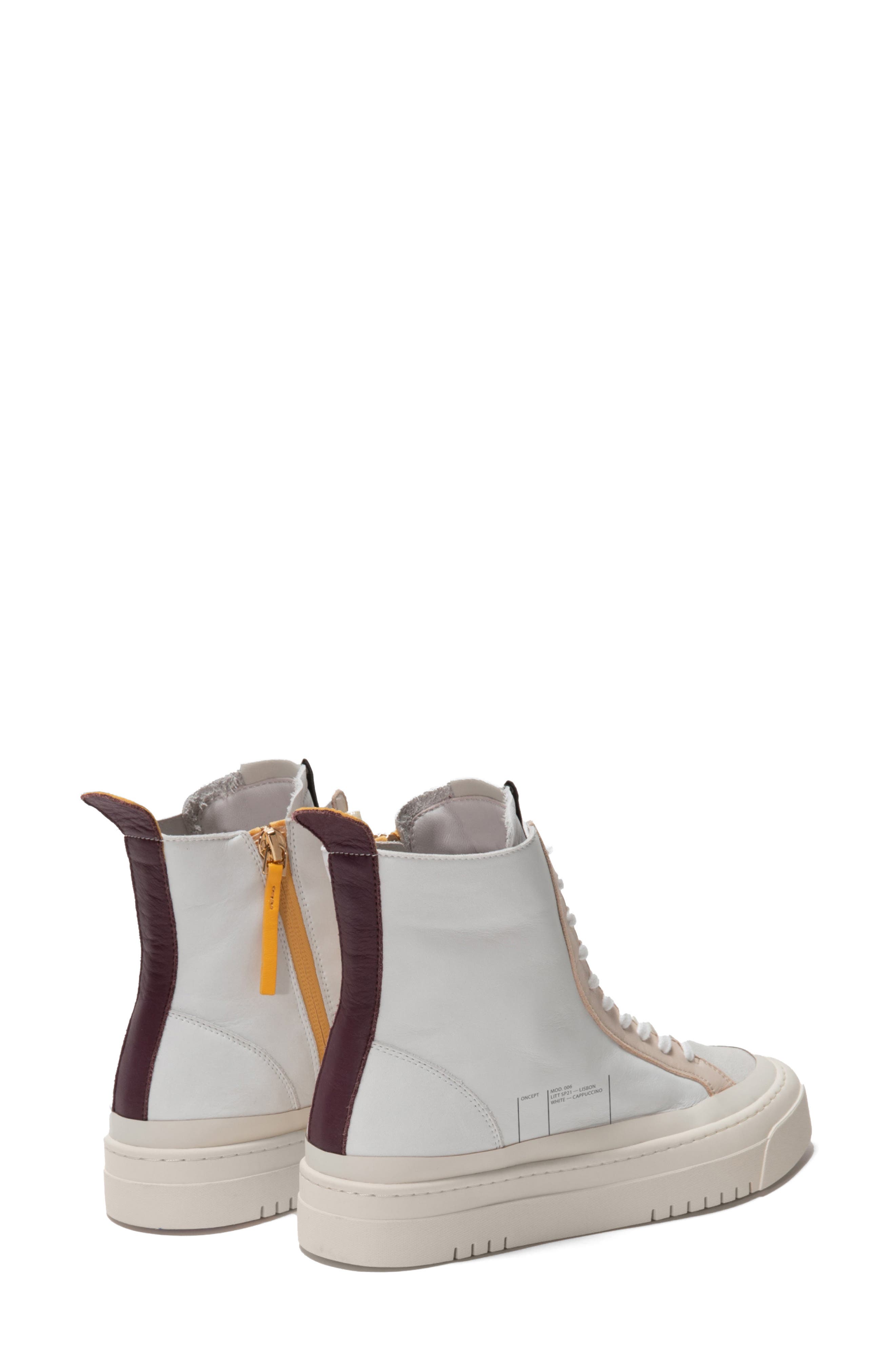 Oncept Lisbon High Top Sneaker, Alternate, color, White Cloud - Cappuccino