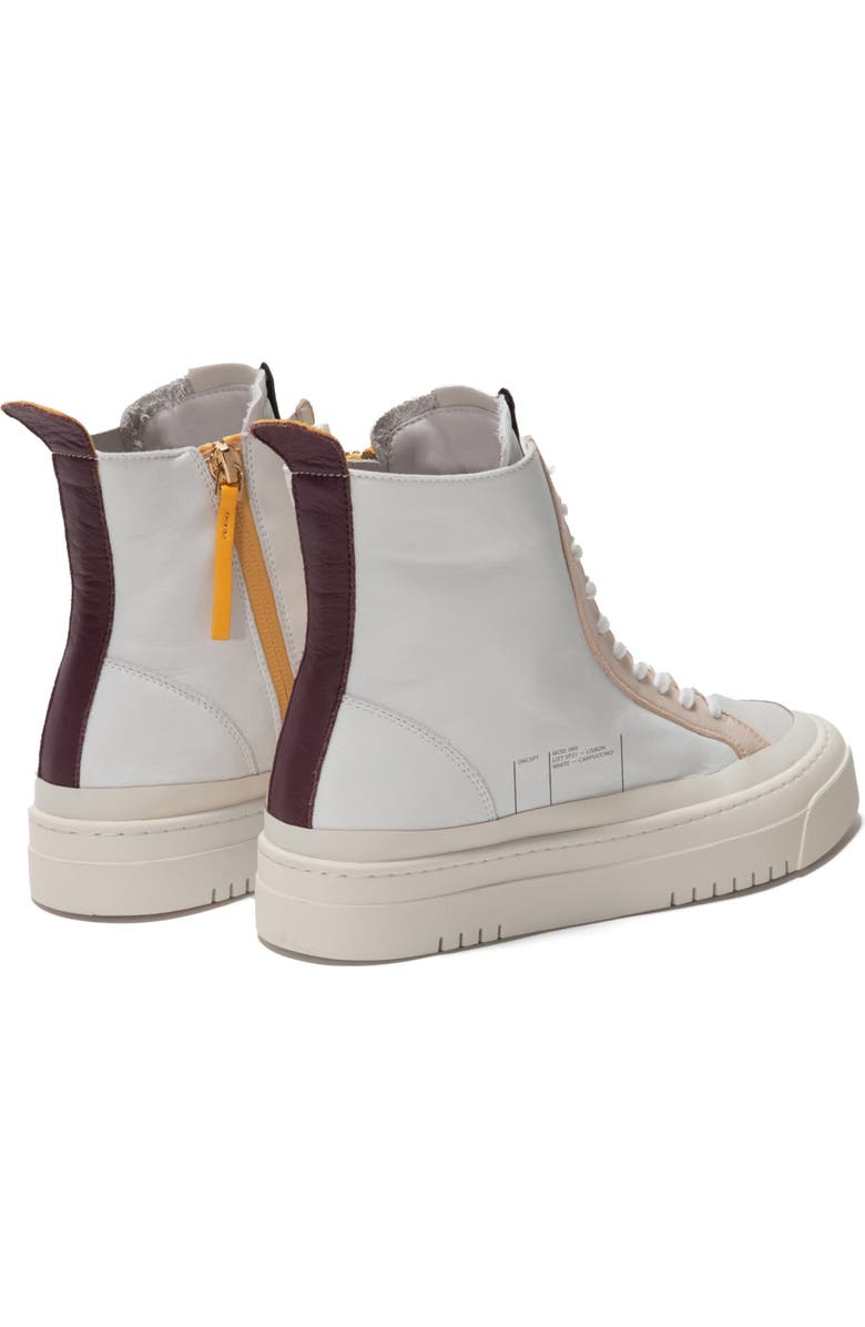 Oncept Lisbon High Top Sneaker, Alternate, color, White Cloud - Cappuccino