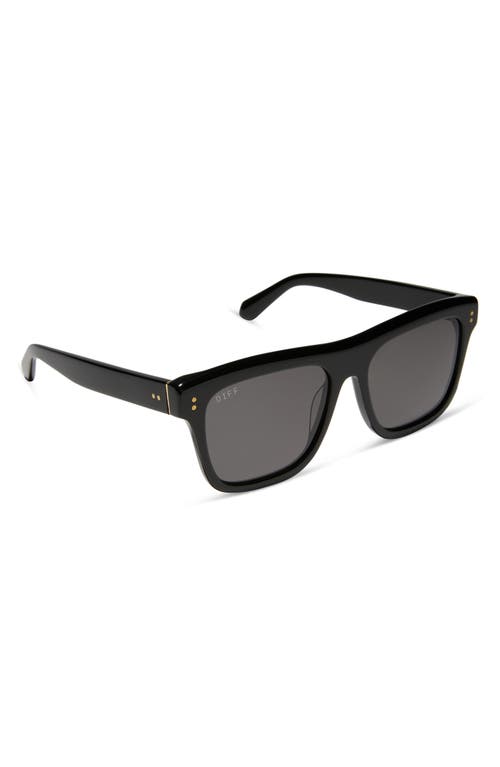Diff Sammy 54mm Polarized Square Sunglasses In Black