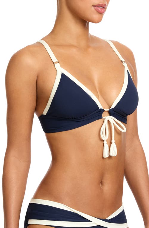 Robin Piccone Tierna Triangle Bikini Top In Blue