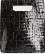 COS Small Croc Embossed Leather Crossbody Bag