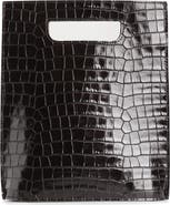 COS Small Croc Embossed Leather Crossbody Bag