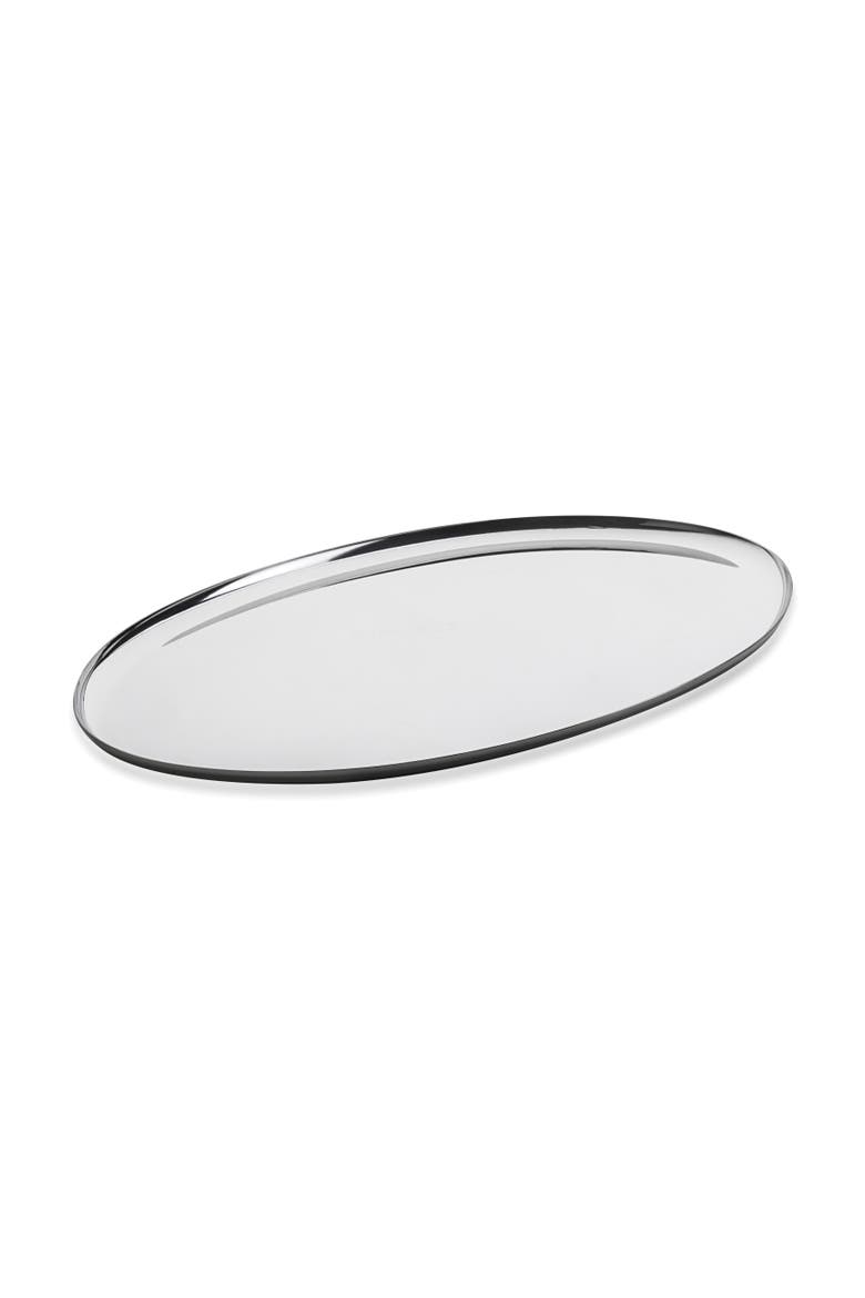 Stile By Pininfarina Oval Tray, Main, color, Silver